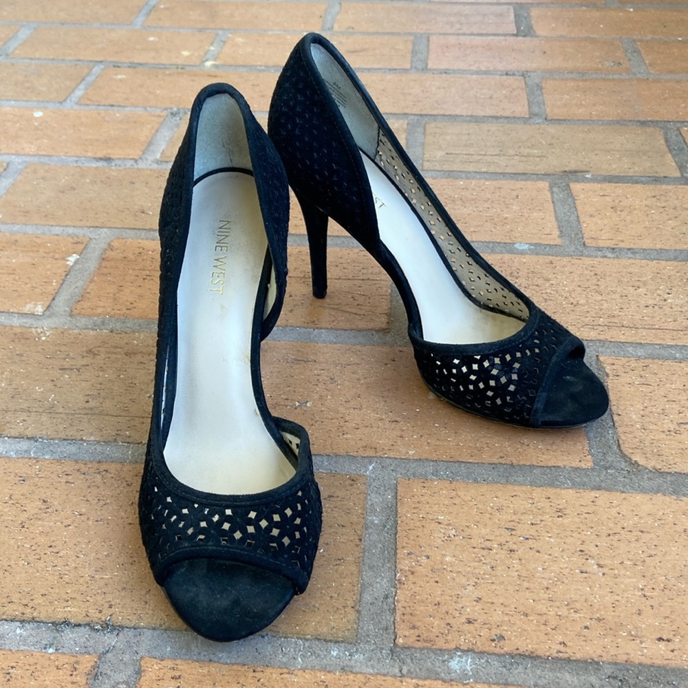 High heels 3” black Nine West size 8M Used